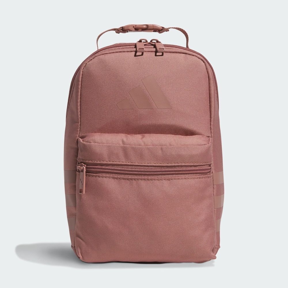 Adidas SANTIAGO 3 LUNCH BAG Warm Clay Grey Insulated Lunchbox NWOT Pink Mauve